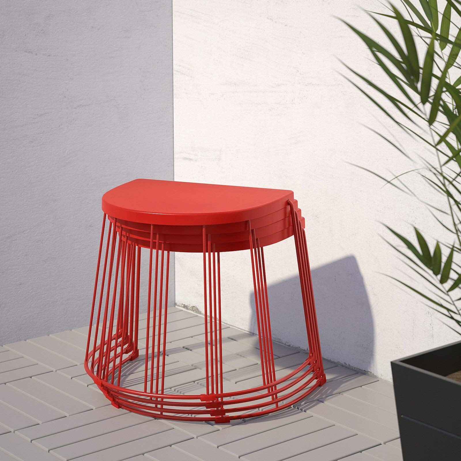 オールドイケア 90s IKEA TRANARO スツール サイドテーブル 1脚 Ikea TRANARÖ Stool/Side Table, in/Outdoor, red56x41x43 cm (22x16 1